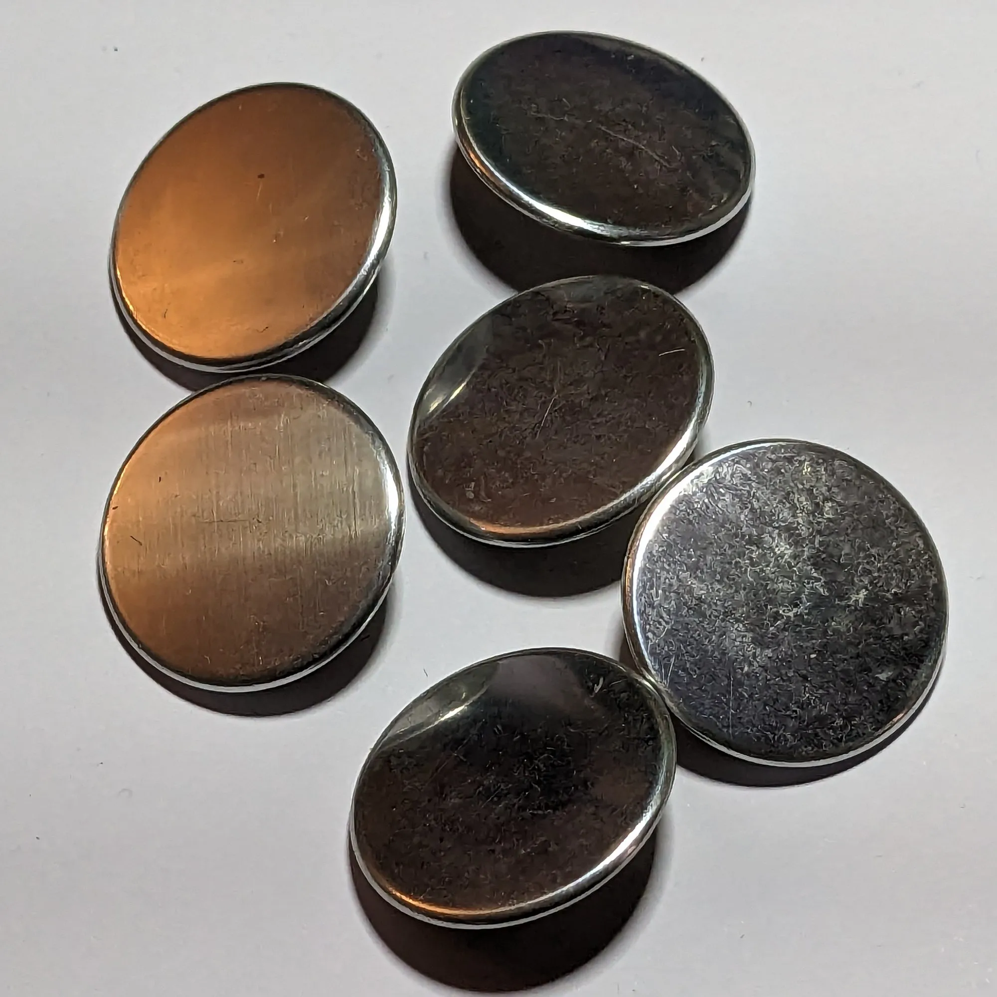 20mm Silver Metal Shank Buttons