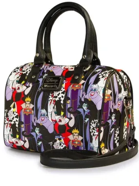 7" Disney - Disney Villains - Villainesses Faux Leather Duffle Crossbody Bag Loungefly Exclusive