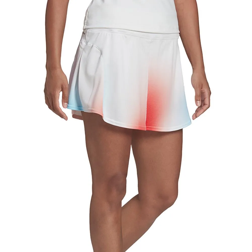 adidas Women's Melbourne Match Skirt - White/Vivid Red