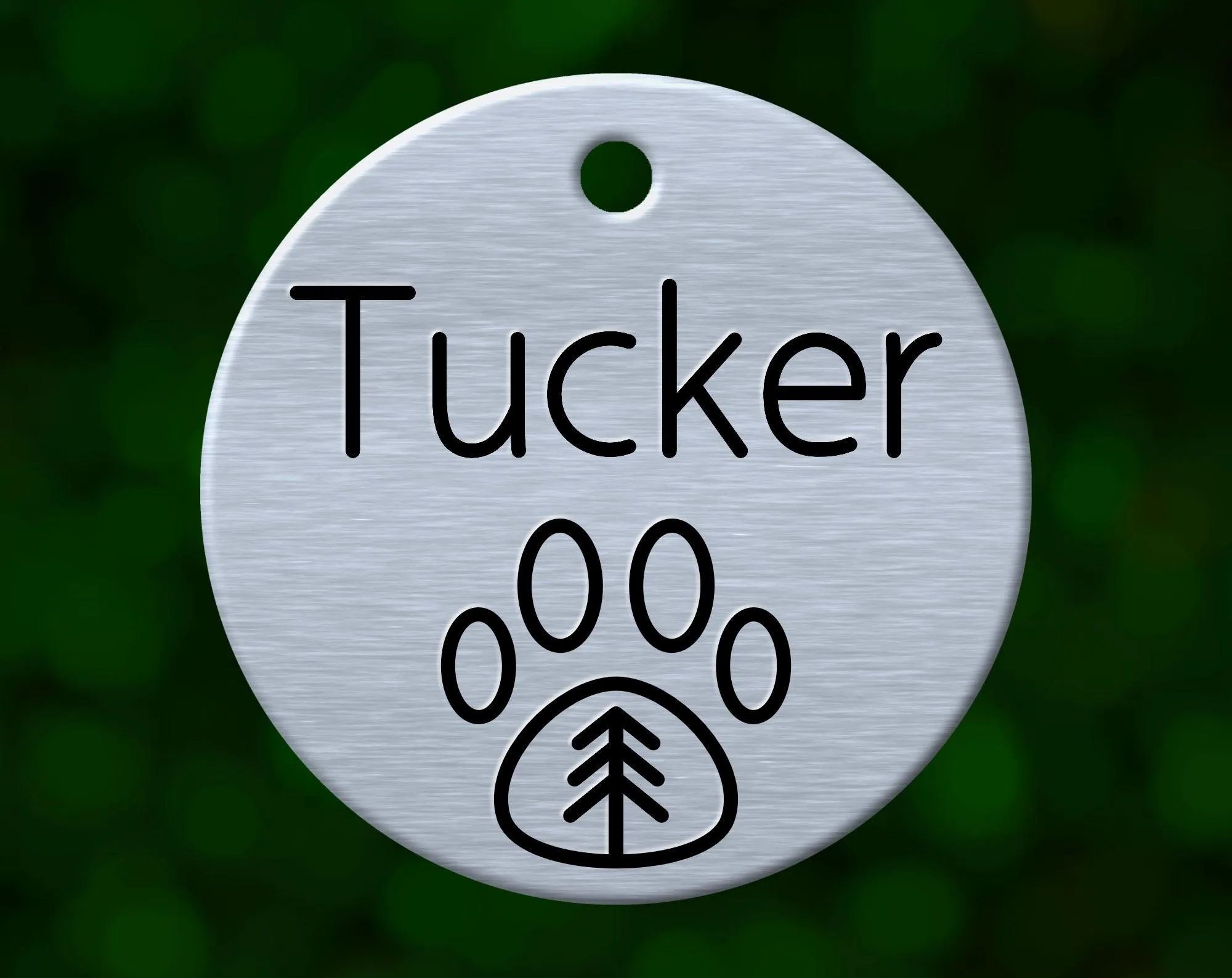 Adventure Paw Print Dog Tag