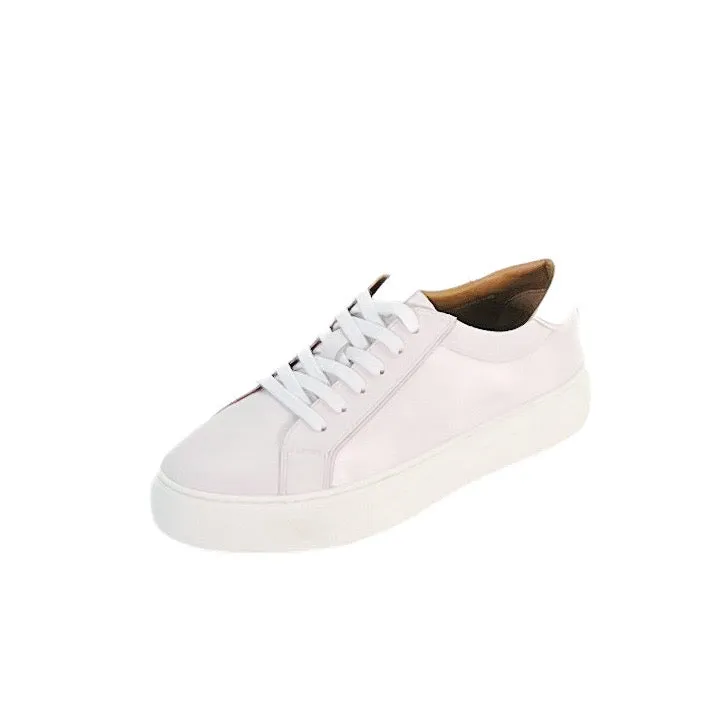 AiciBerllucci White  Calfskin Leather Upper & Sheepskin Leather Lining-ZOY2- Lace Up -Women's Casual Sneakers  Leather- Platform Sneakers for Women Fashion