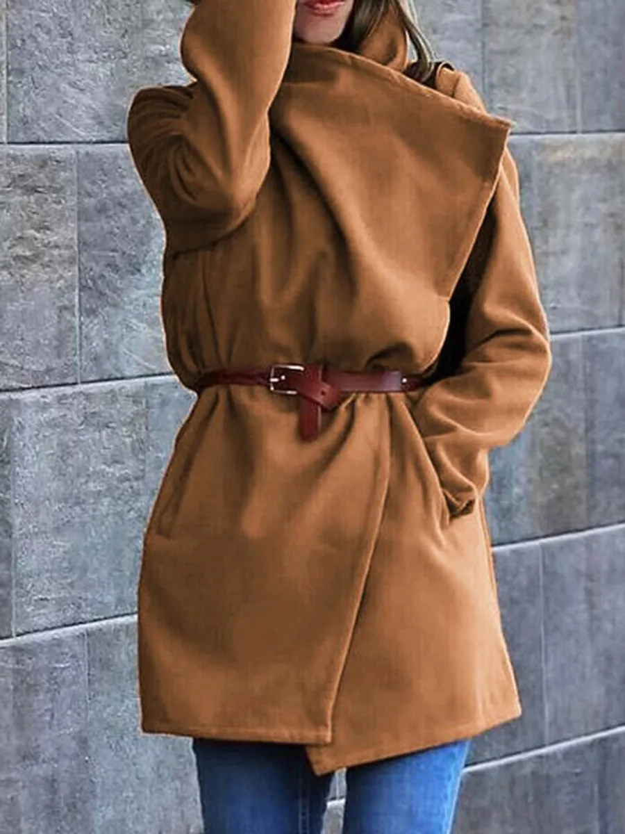 All-Match Woolen Pocket Coat