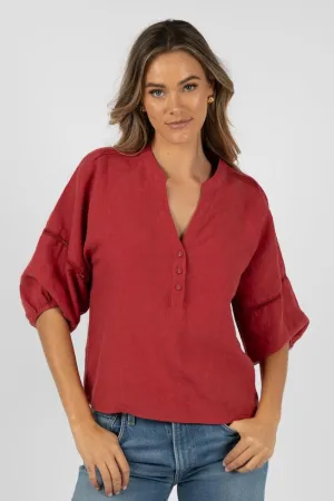 Ambrosia Blouse in Brick