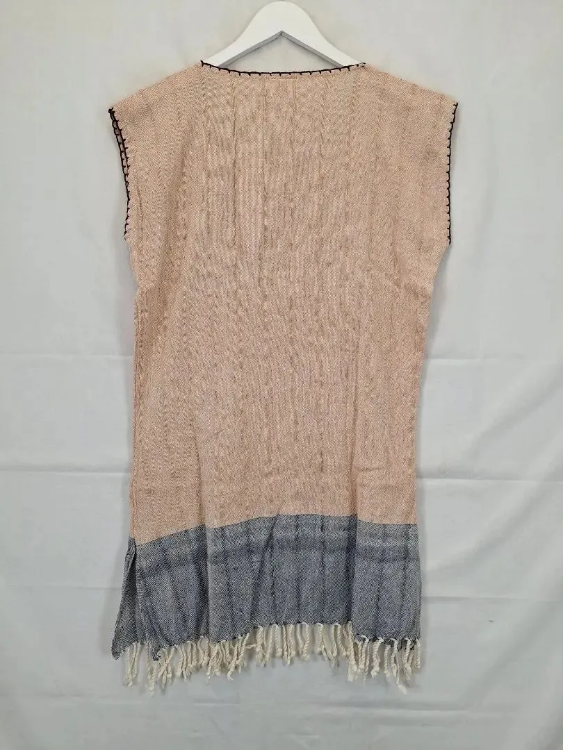 Assorted Brands Bohemian Fringe Hem Poncho Top Size L