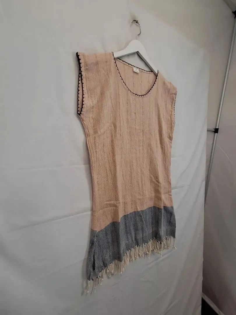 Assorted Brands Bohemian Fringe Hem Poncho Top Size L