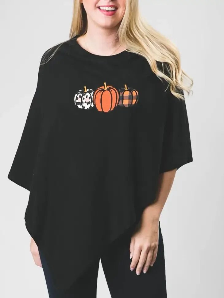 Autumn Pumpkin Patch Poncho