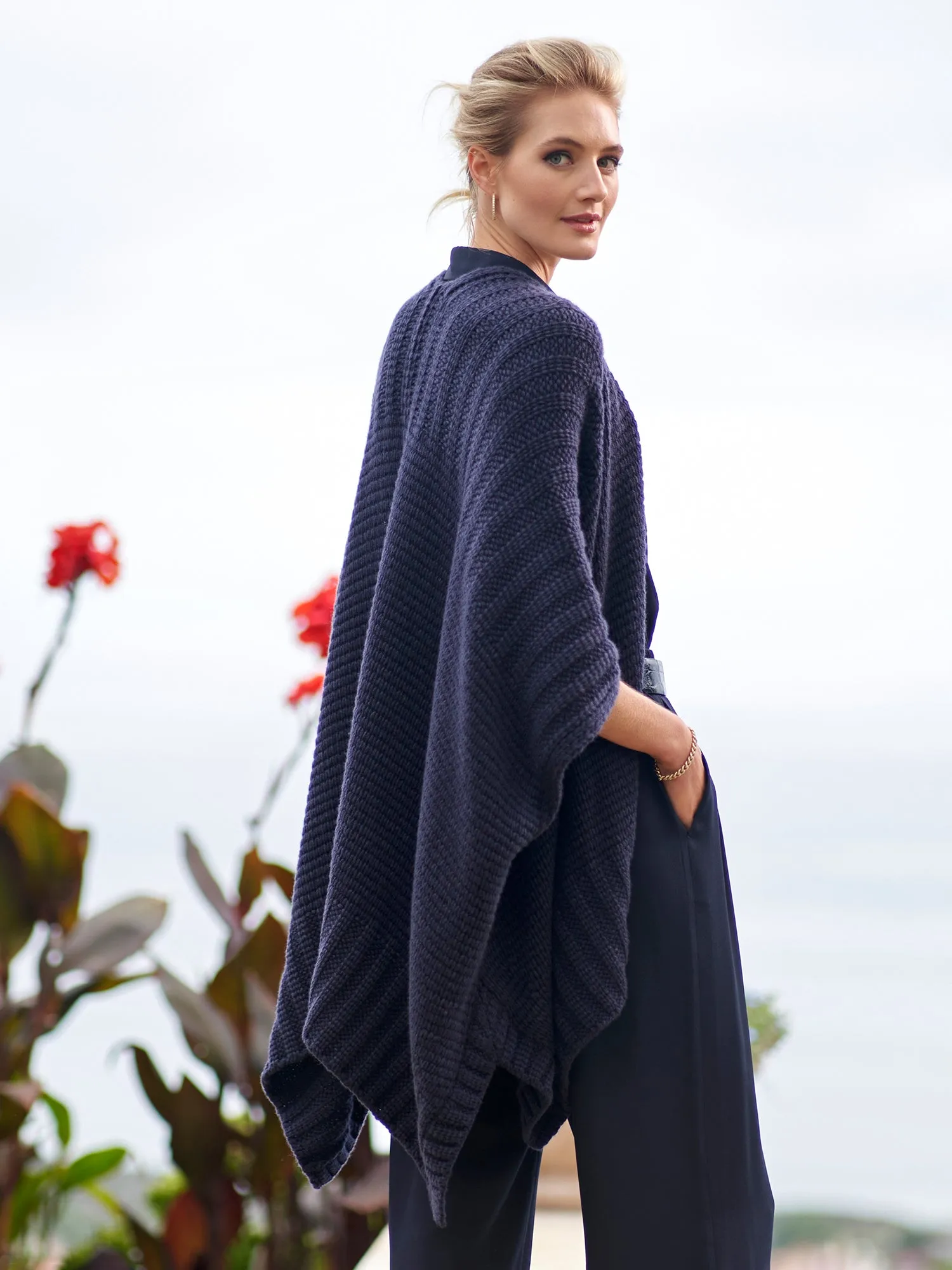 Avery Cashmere Poncho