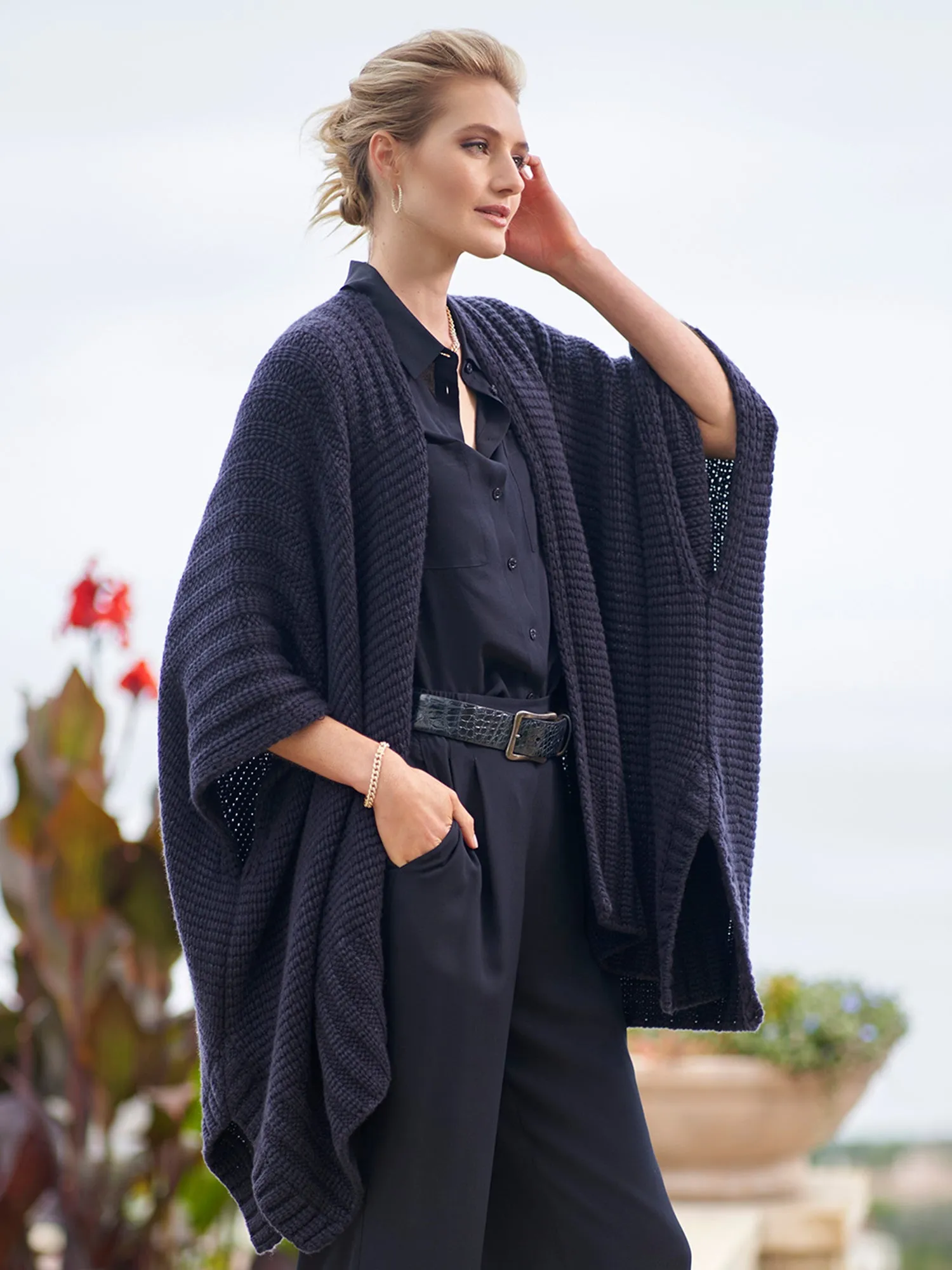 Avery Cashmere Poncho