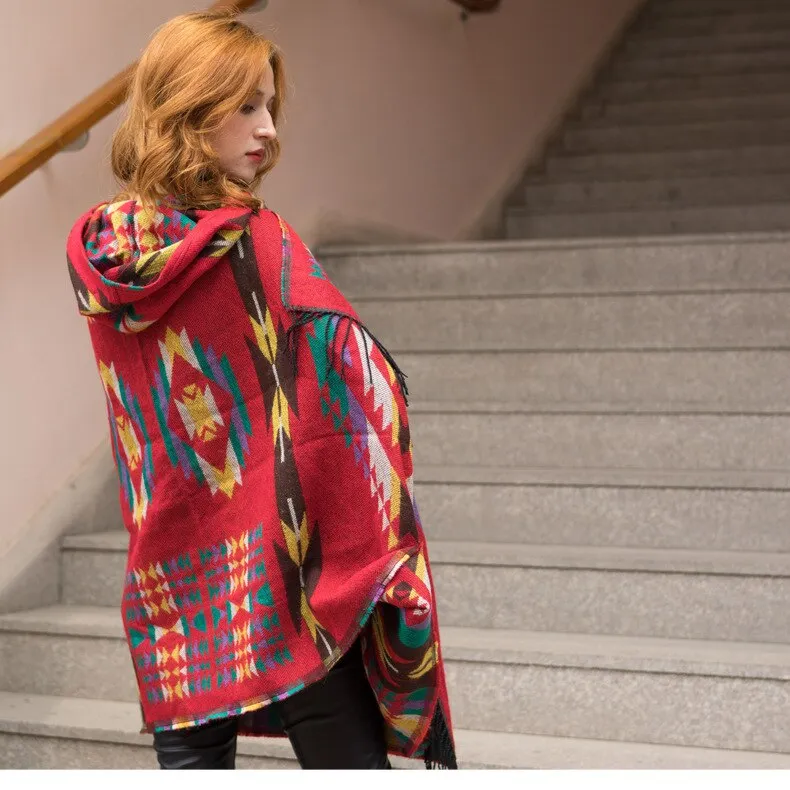 Aztec Style Multifunction Poncho