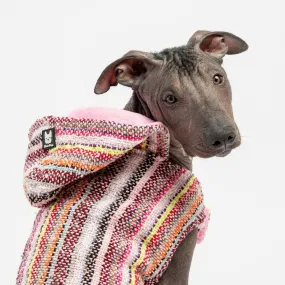 Baja Dog Poncho - Pink | Fashionable and Functional Dog Jacket