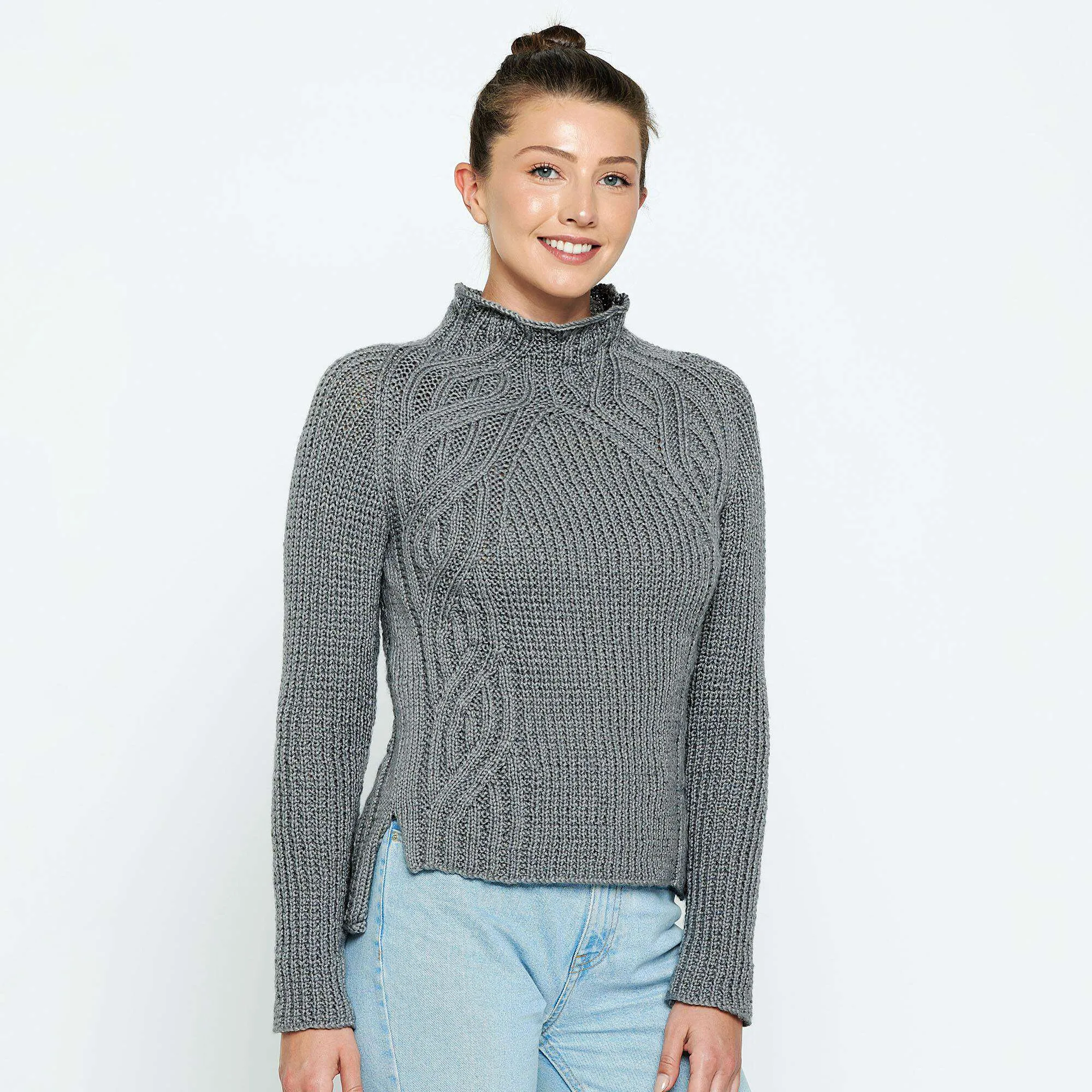 Bernat Knit New Directional Cables Sweater