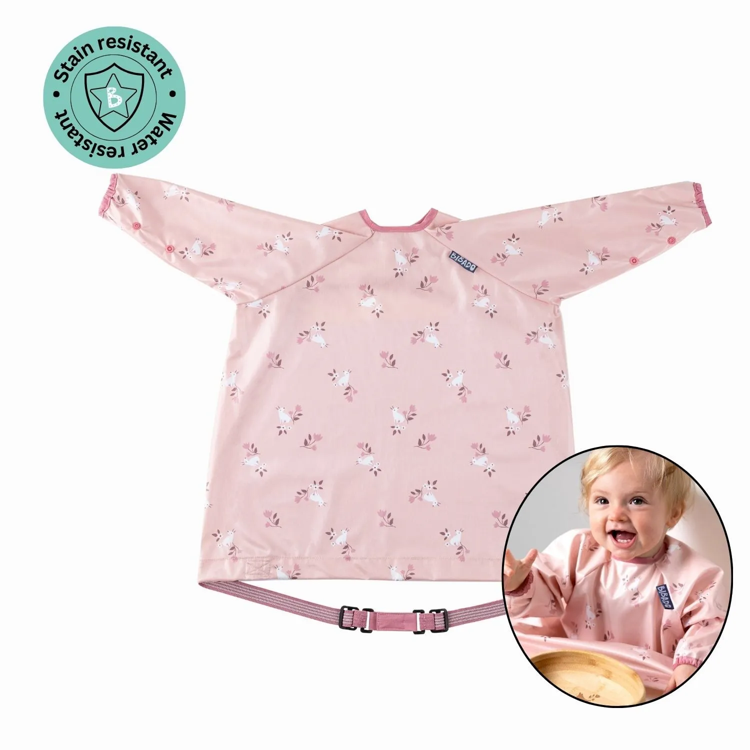 Bibado Long Sleeve Coverall Weaning Bib Curious Cottontails