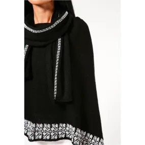 BLACK CASHMERE PONCHO