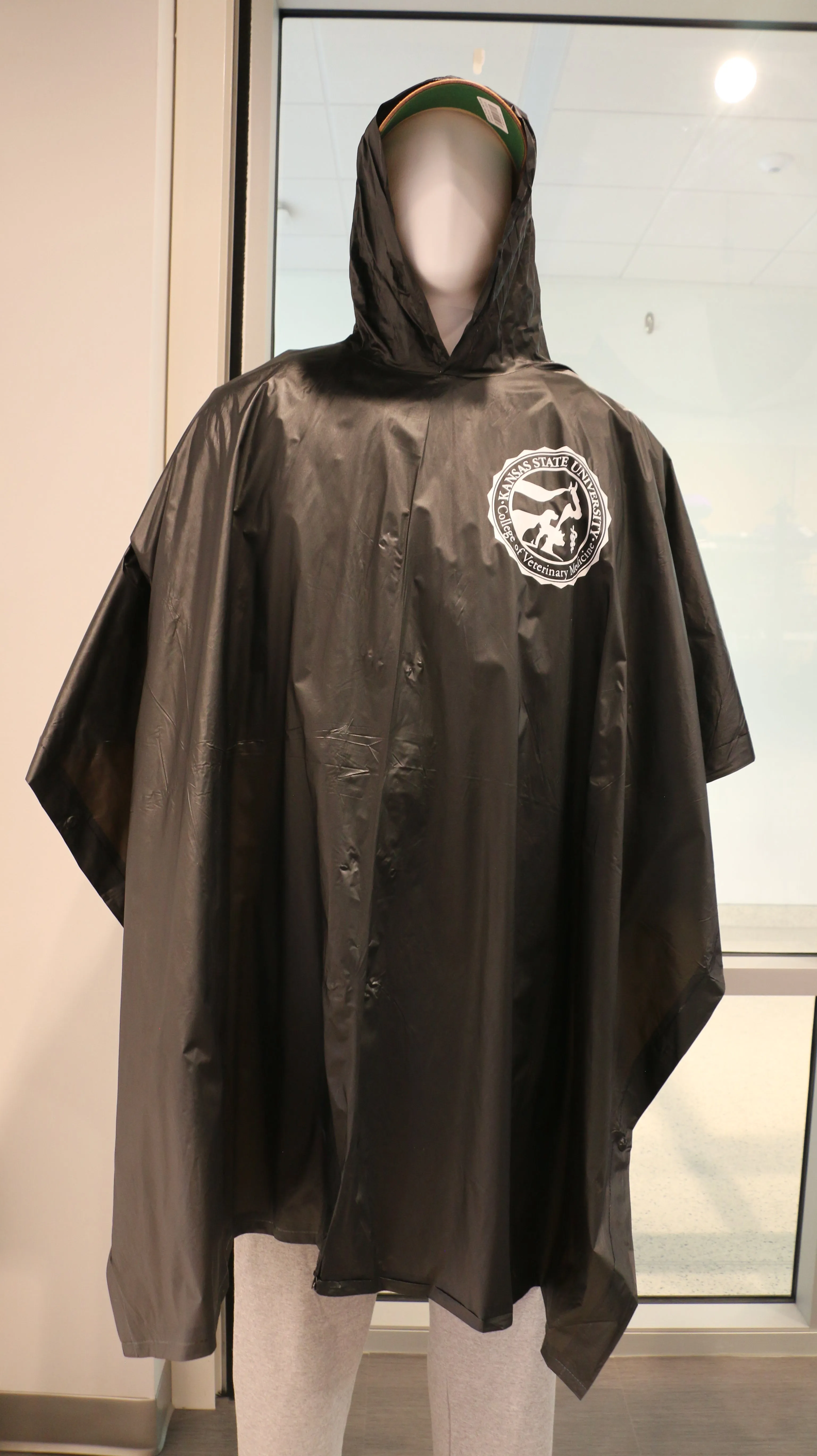 Black reusable Poncho