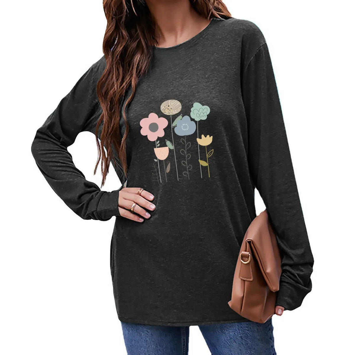 Blooming Elegance Long Sleeve Tee