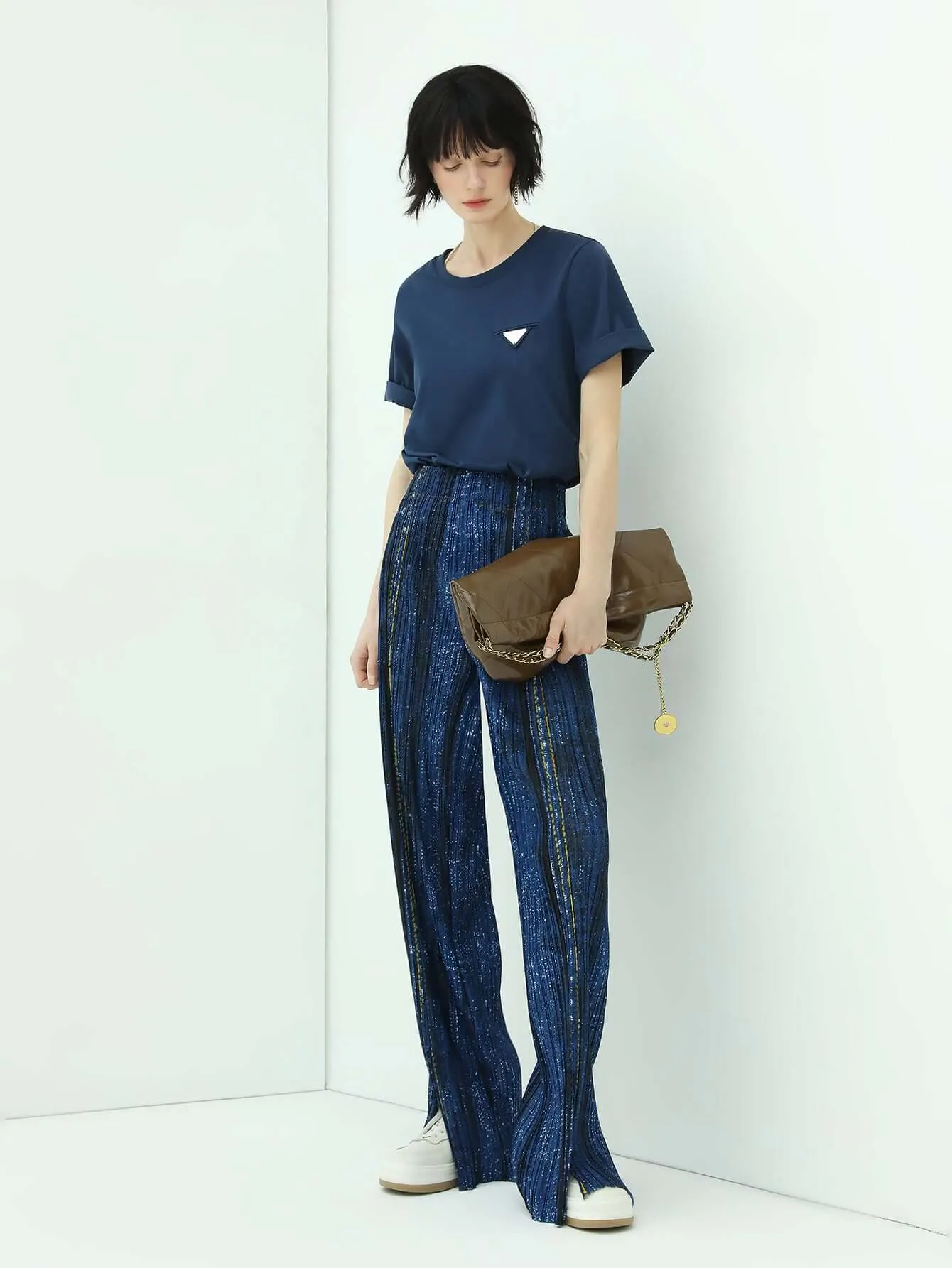 Blue High Waist Pants