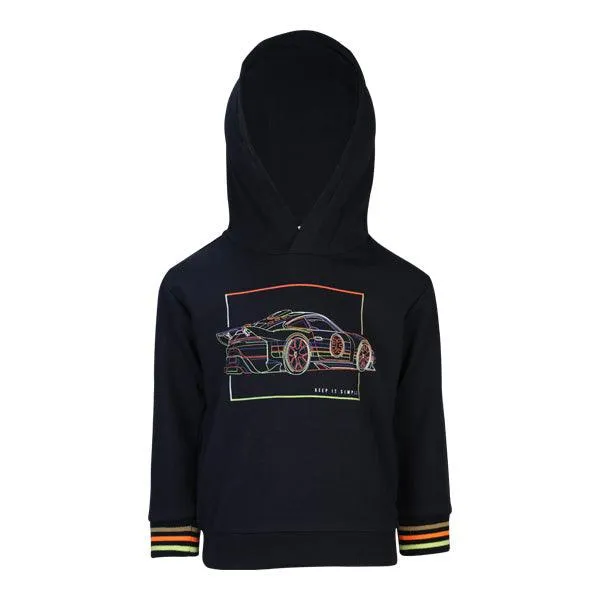 BOYS GRAPHIC HOODIE - NAVY BLUE