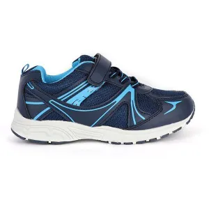 BOYS VELCRO AND LACE UP SNEAKERS - BLUE