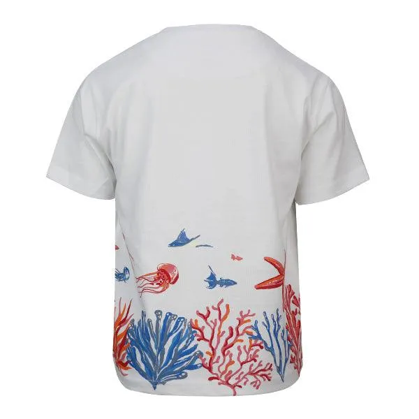 BOYS WHITE SHORT SLEEVE T- SHIRT