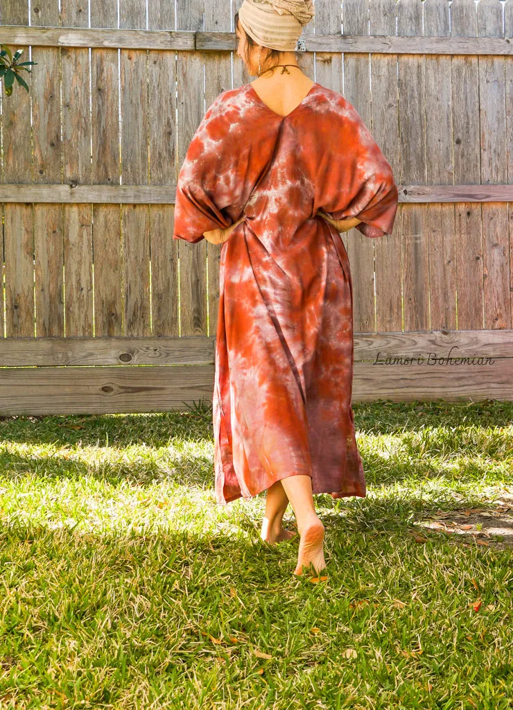 Brown Sky Iced Tie Dye Kaftan