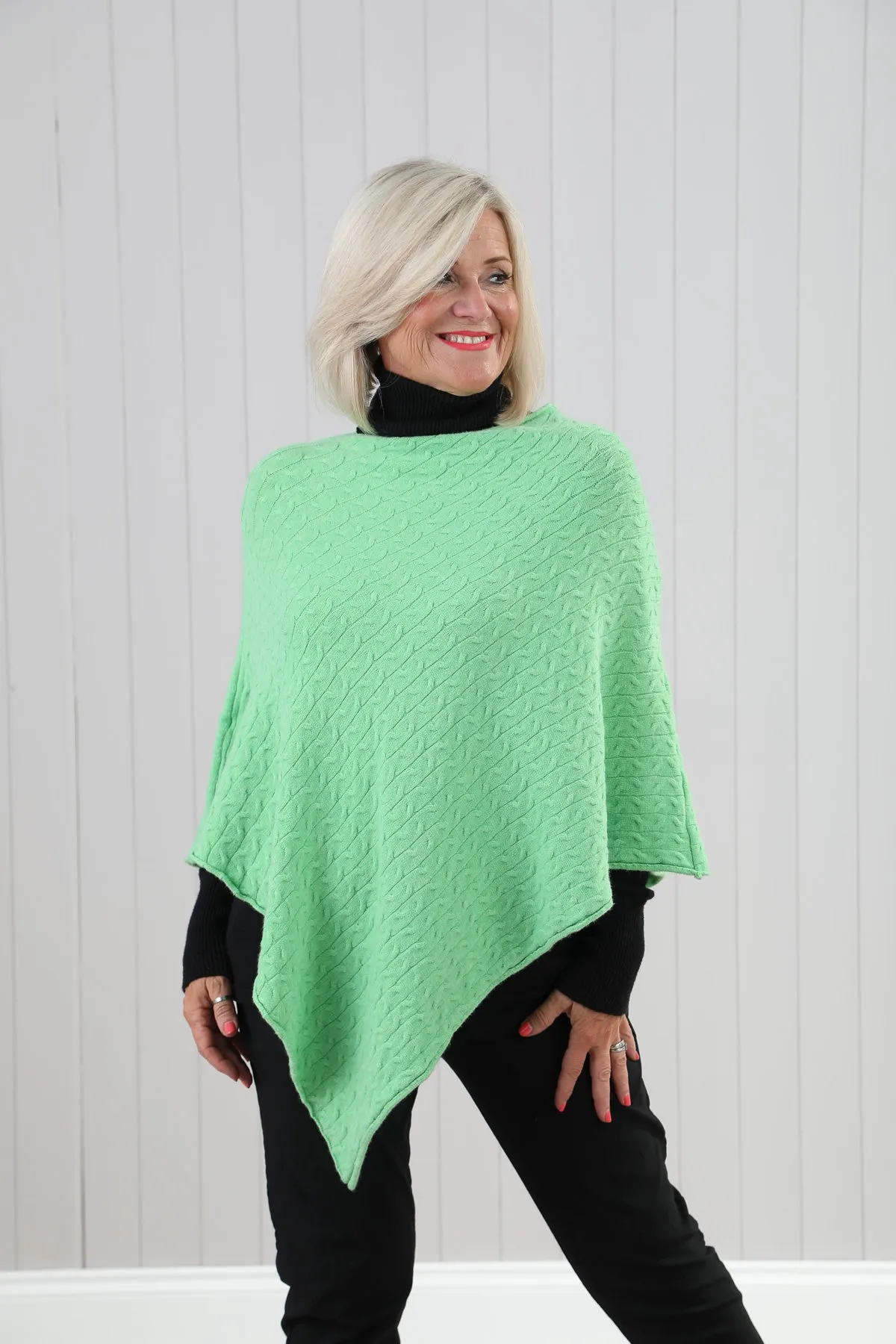 Cable Knit Poncho