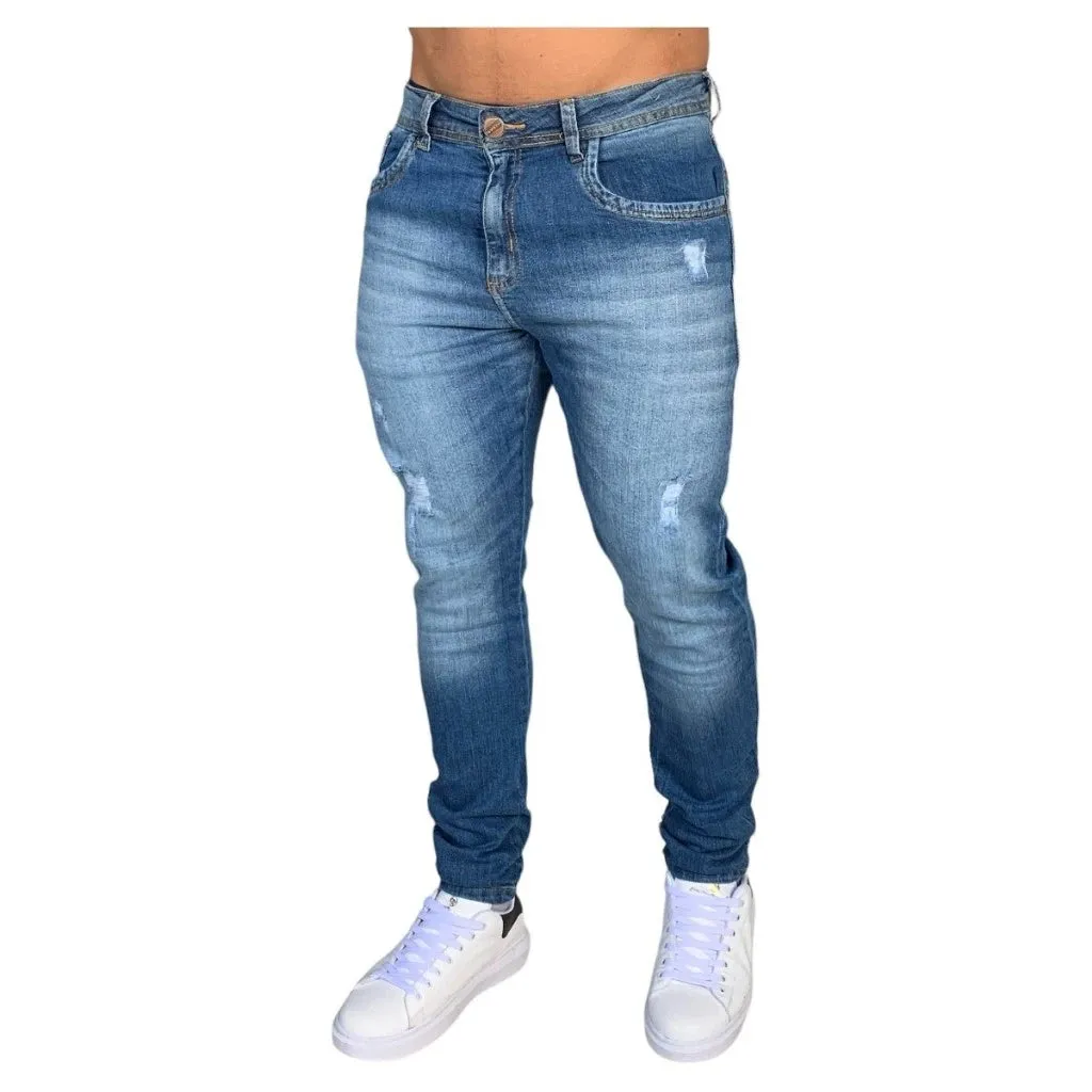 Calça Jeans Skinny com Elastano