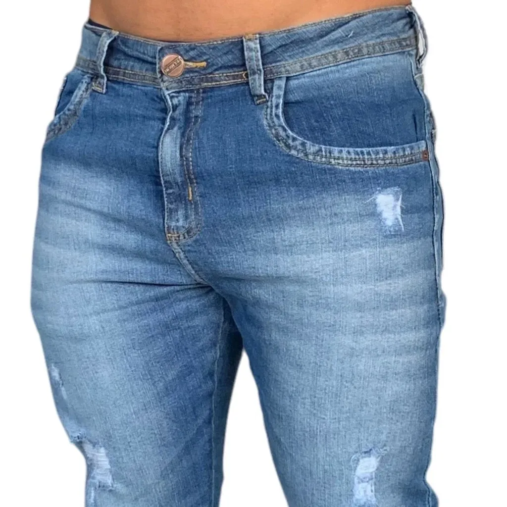 Calça Jeans Skinny com Elastano