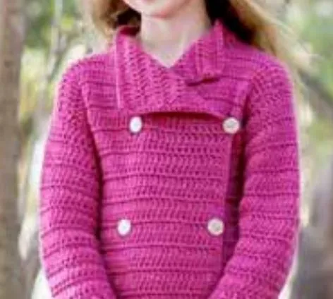 Cardigan/Coat Crochet Pattern (AE - 8012)