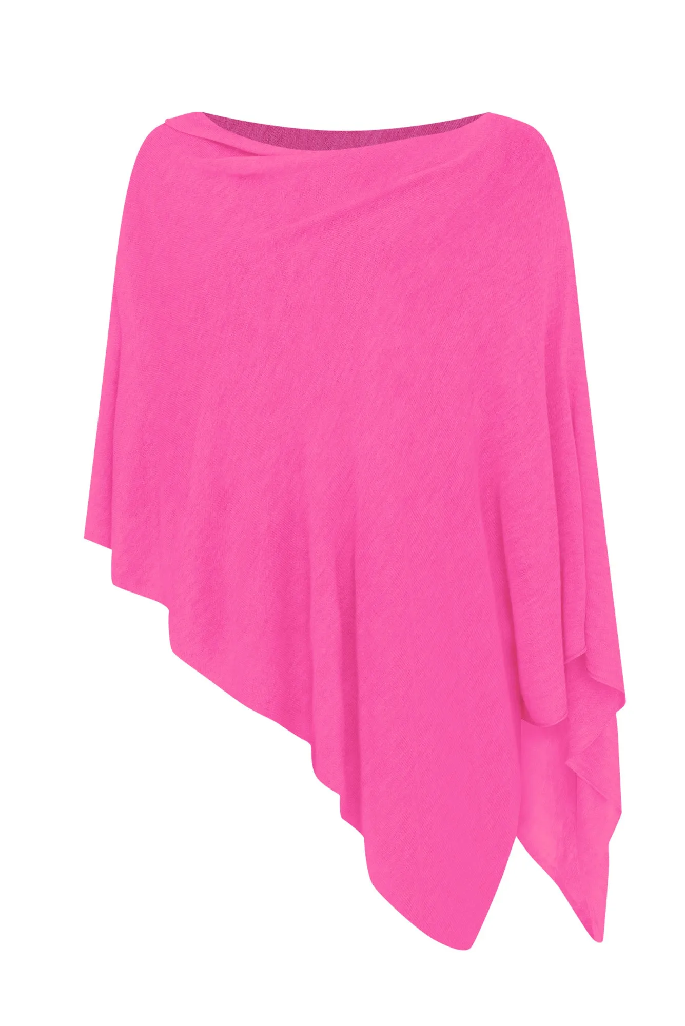 Carrie Magenta Cashmere Bamboo Poncho