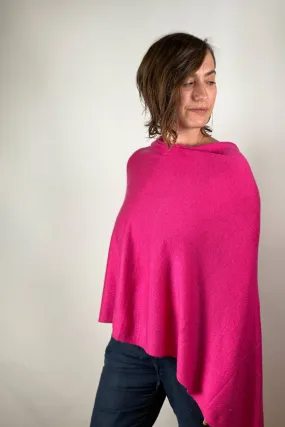 Cashmere Poncho Magenta