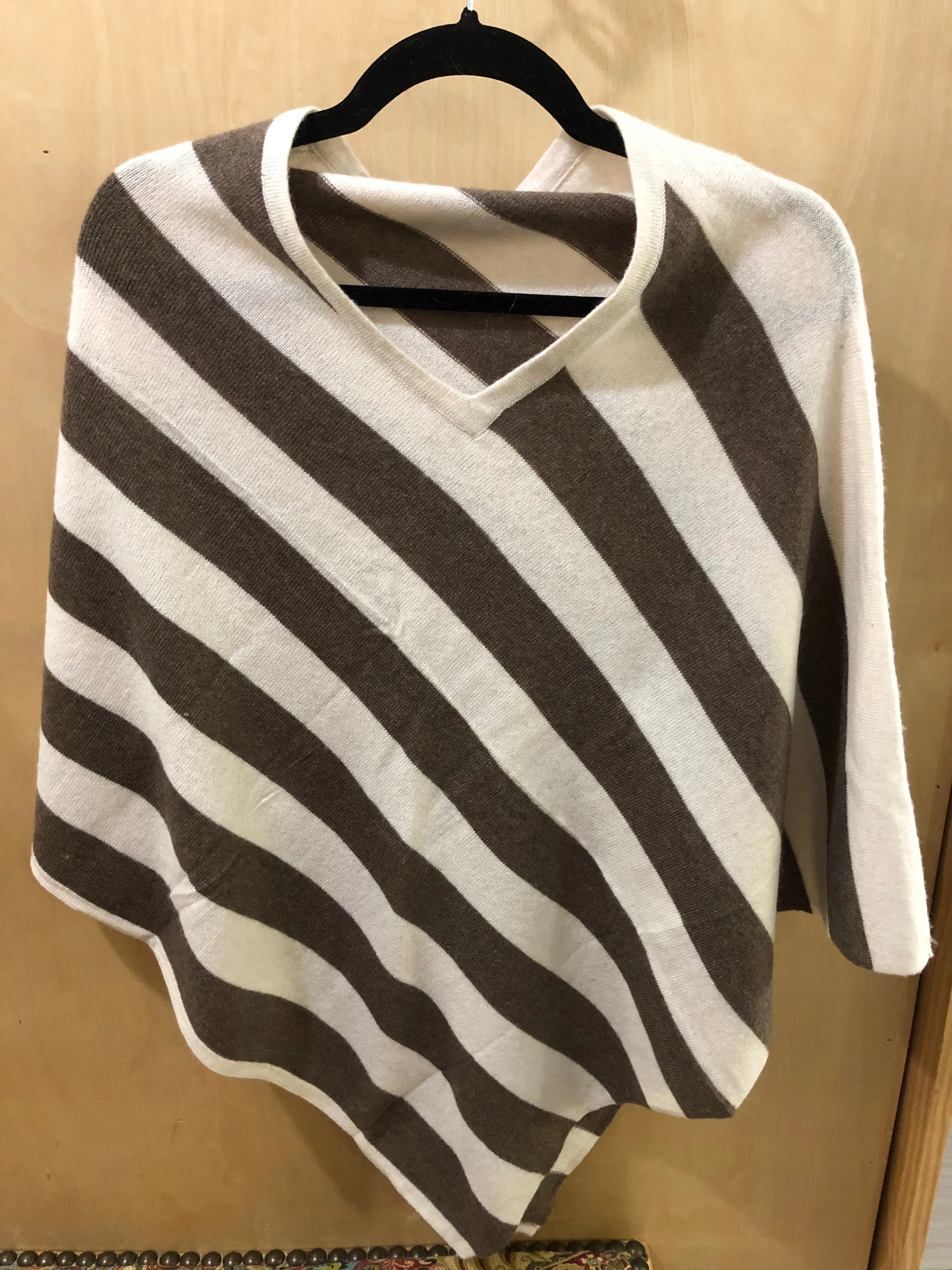 Cashmere Stripe Poncho