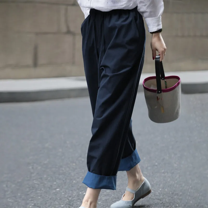 Casual Everyday Wide Leg Trousers with Pockets