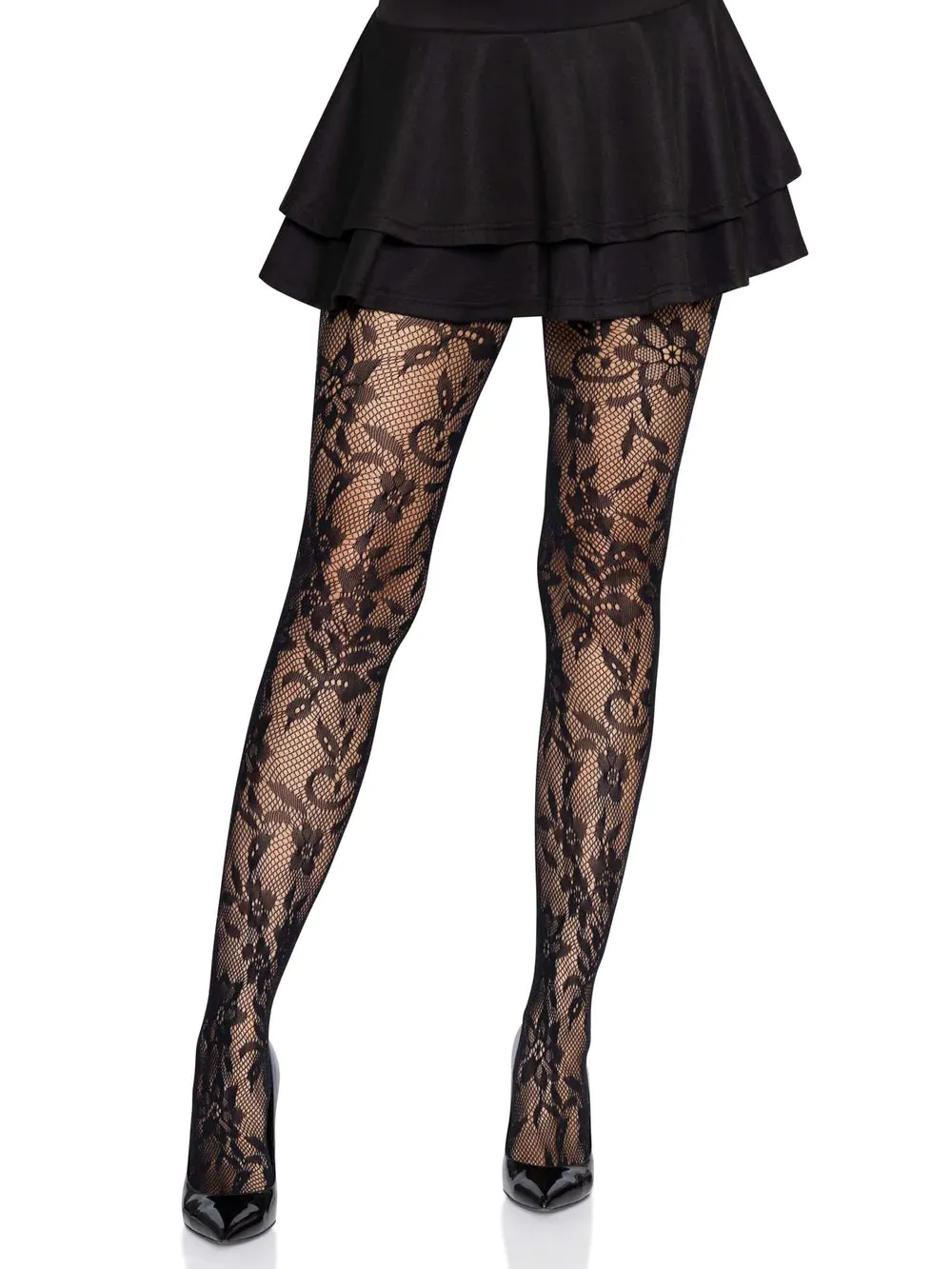 Chantilly Floral Lace Tights