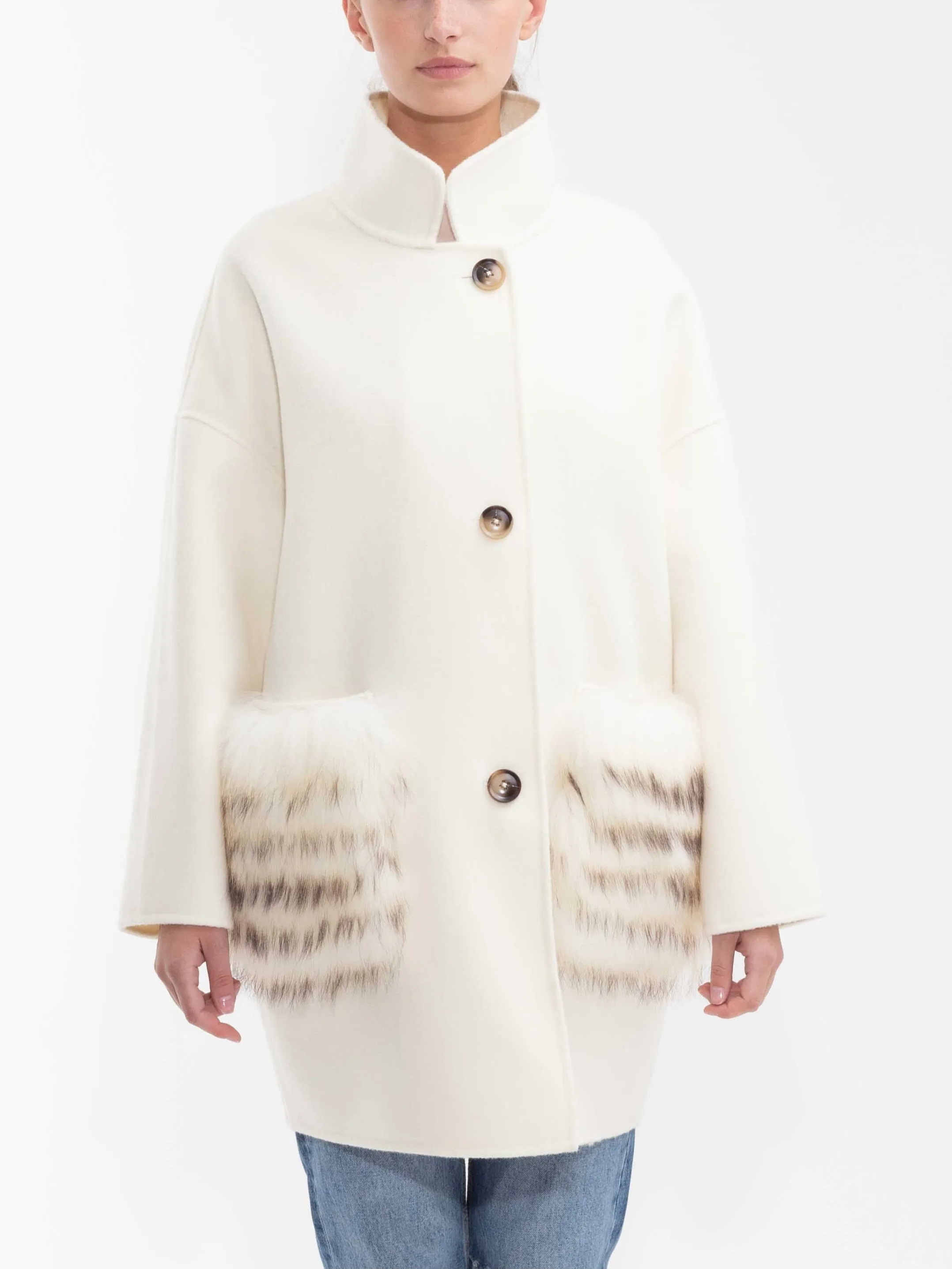 Chelsea Cashmere Coat Ivory