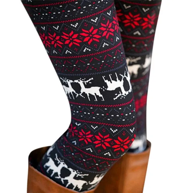 Christmas Leggings Lady Casual