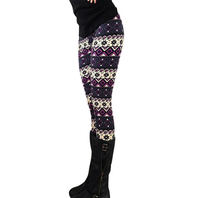 Christmas Leggings Lady Casual