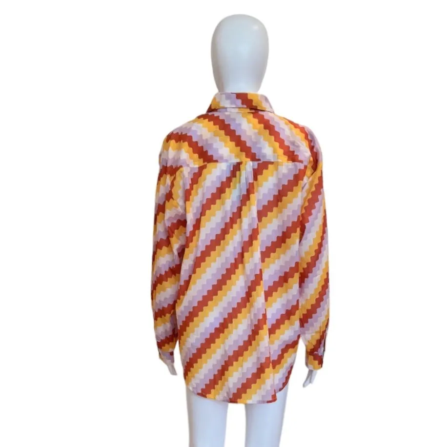 Citrus Stripe Beach Shirt