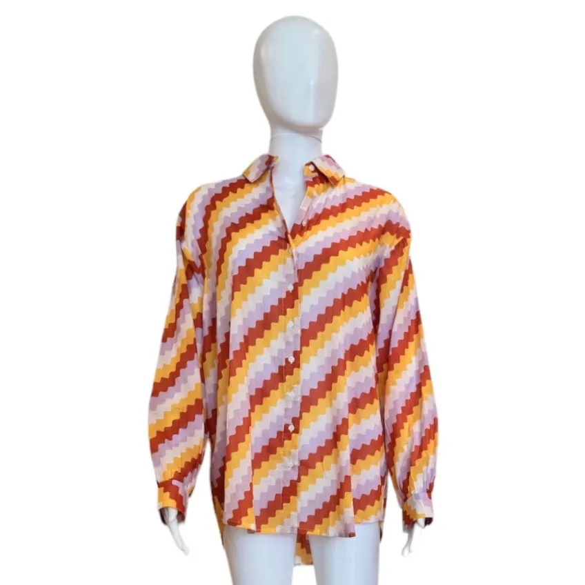 Citrus Stripe Beach Shirt