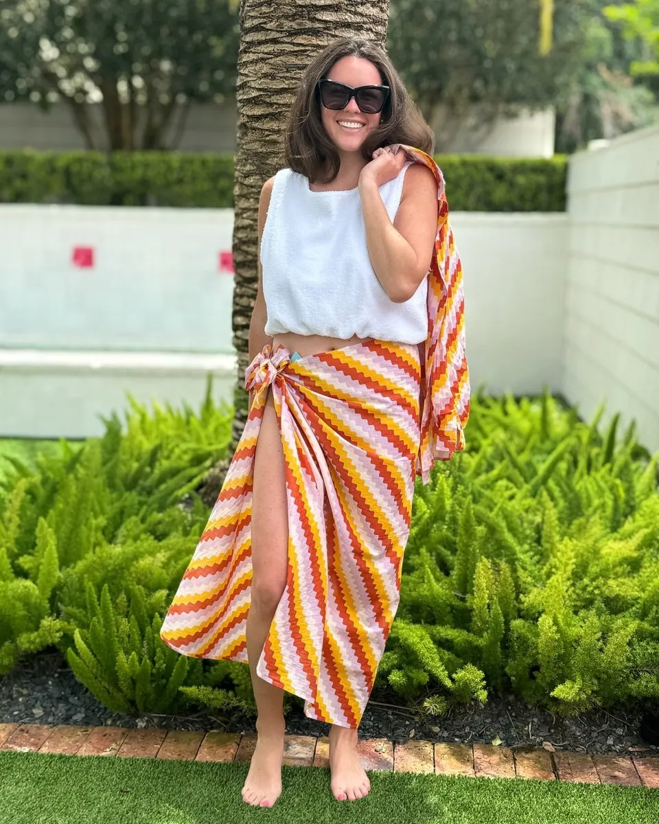 Citrus Stripe Beach Shirt