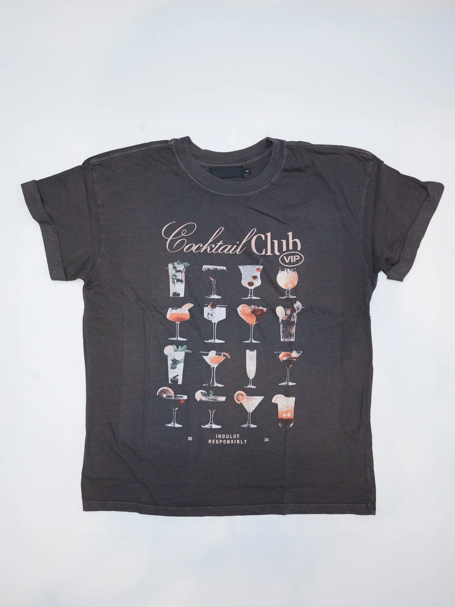 Cocktail Club Vintage Tee - Black