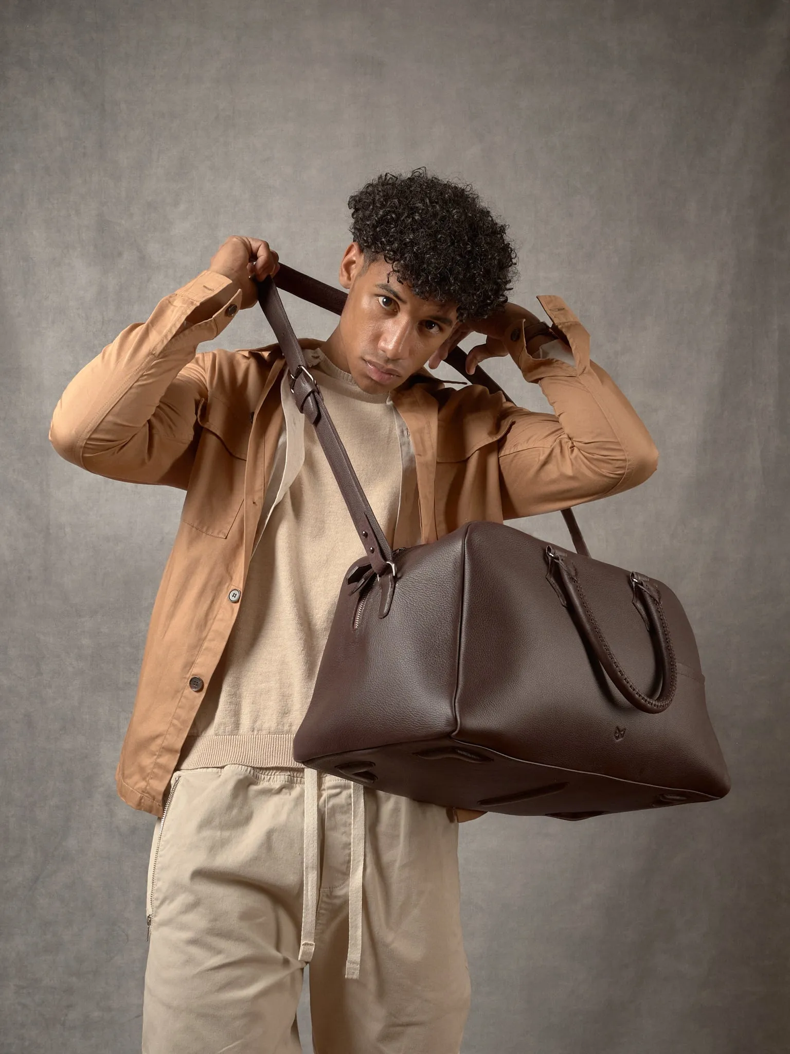 Cosimo Duffle Bag · Dark Brown