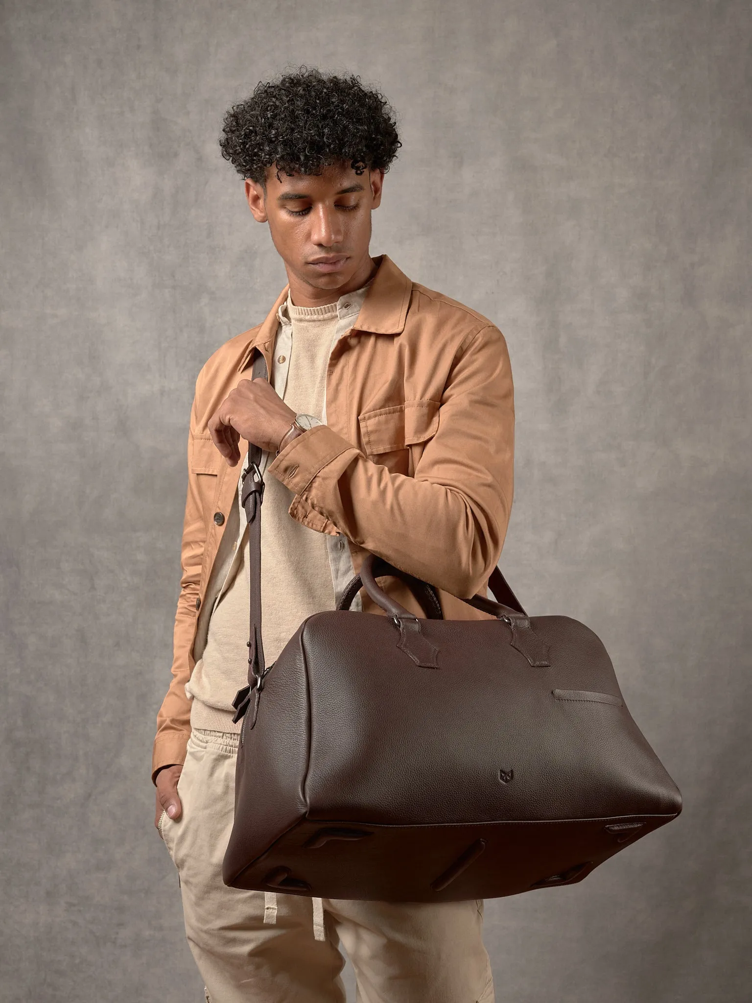 Cosimo Duffle Bag · Dark Brown