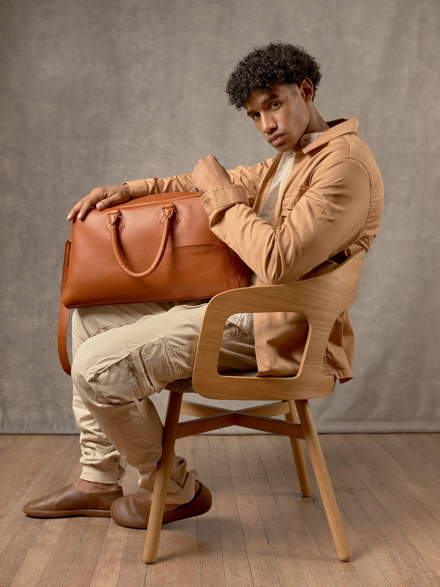 Cosimo Duffle Bag · Tan