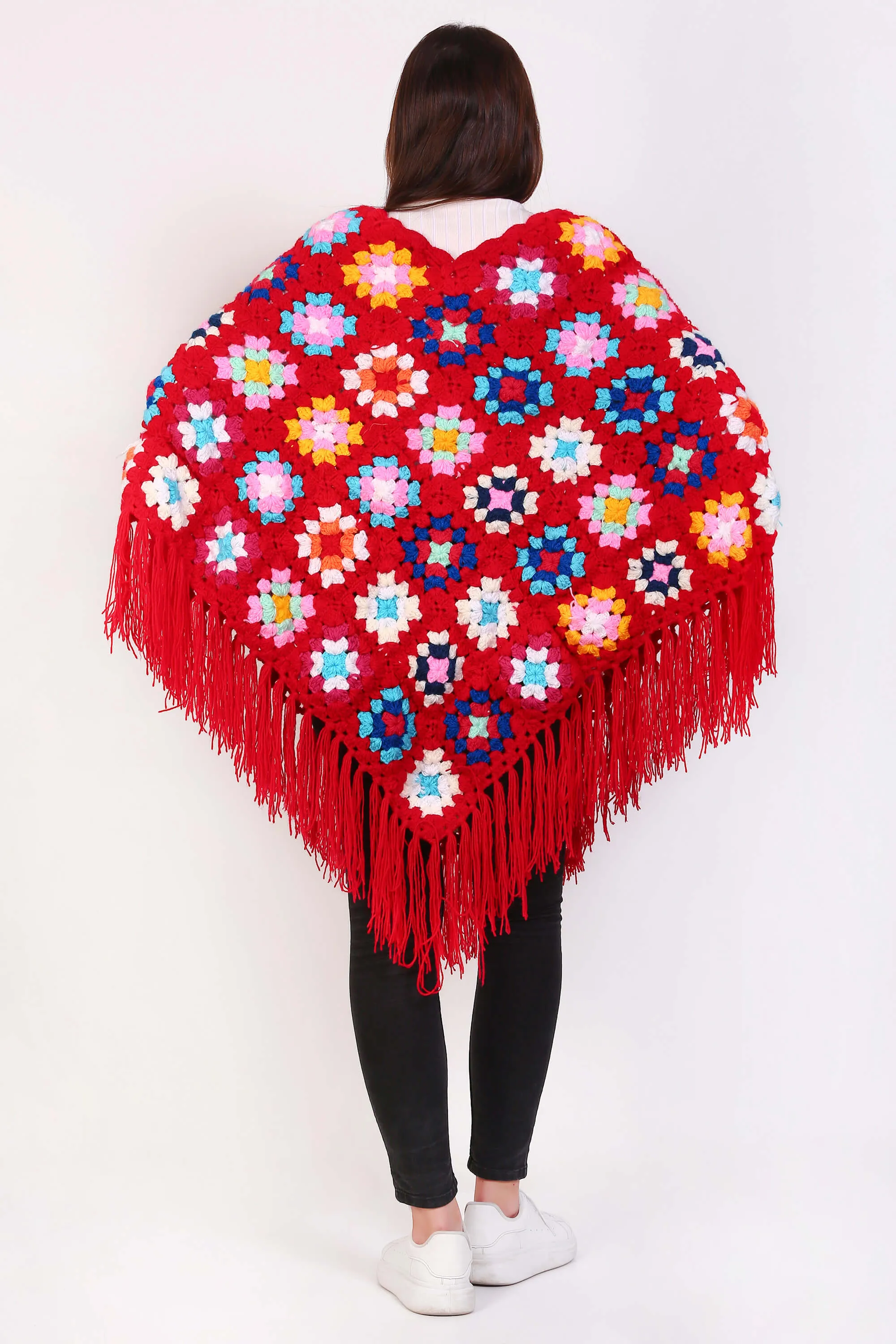 Crochet poncho shawl for women