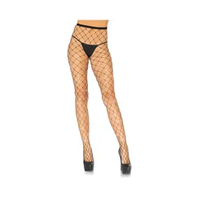 Crystalized Fence Net Tights - One Size - Black