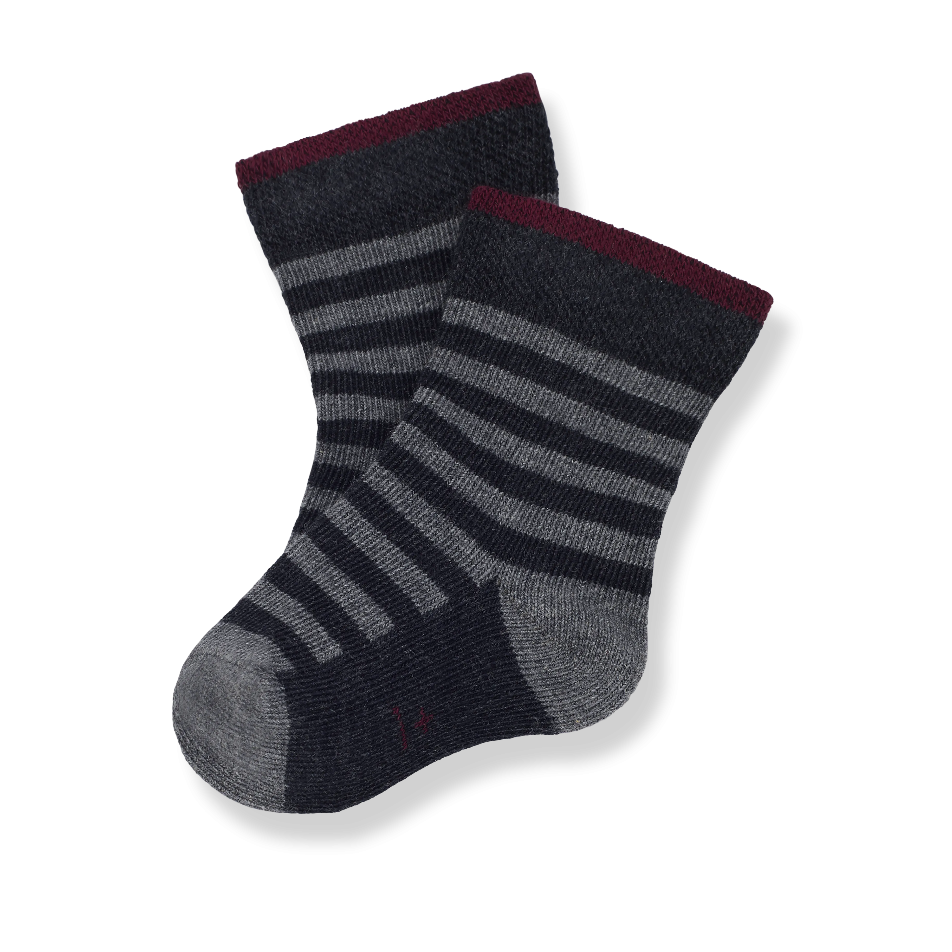 DALMAU striped socks - anthracite