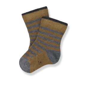 DALMAU striped socks - ochre