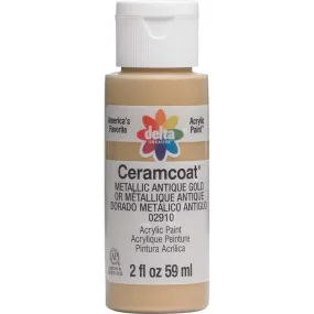 Delta Ceramcoat Metallic Acrylic Paint 2oz - Metallic Antique Gold*