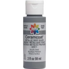 Delta Ceramcoat Metallic Acrylic Paint 2oz - Metallic Deep Silver*