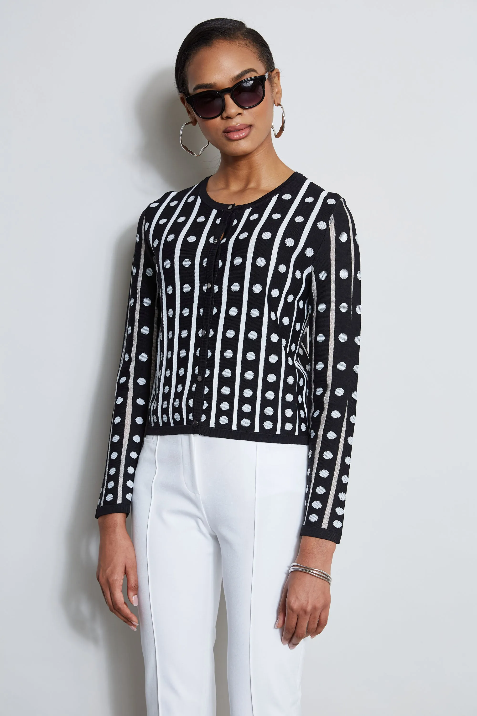 Dot Stripe Cardigan